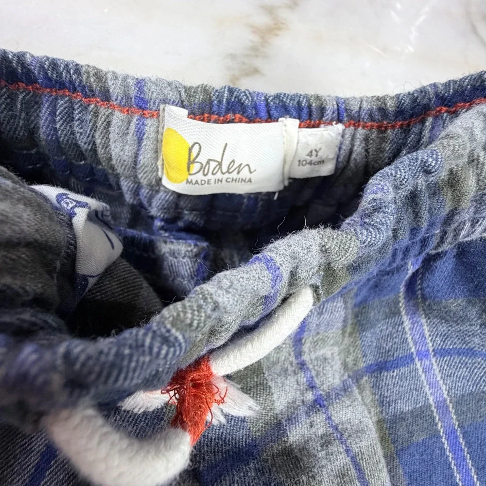 Boden Kids Boys 4Y 5Y Striped Shirts Plaid Flannel  Pants Play Clothes Lot Flaws